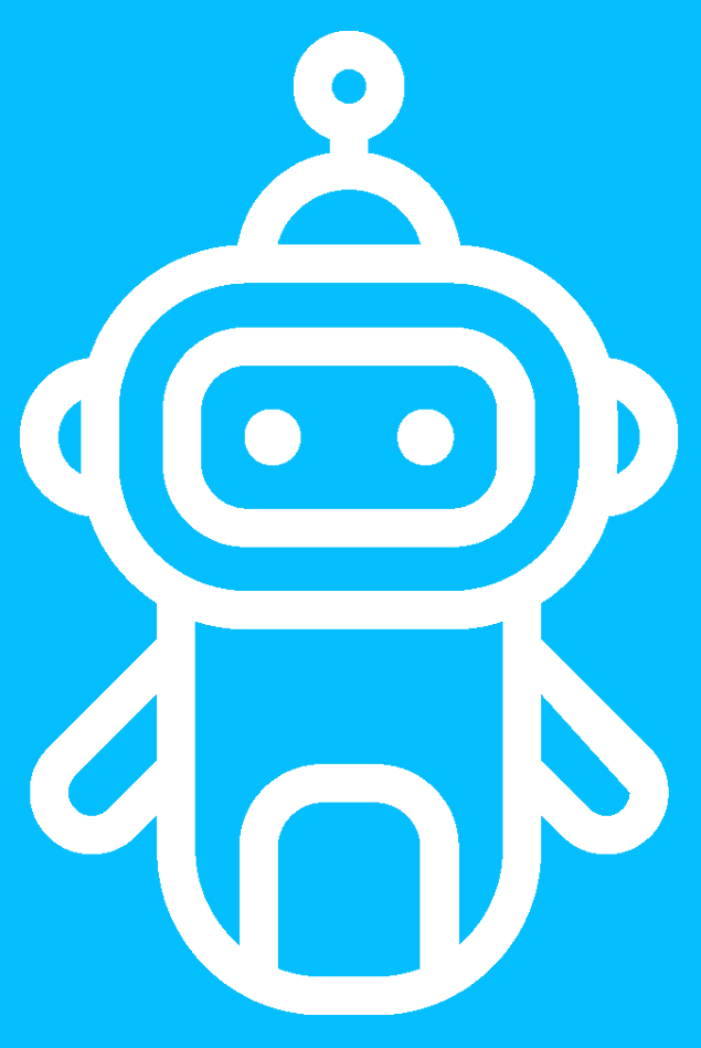 FileTracker-robot-blanc-fond-bleu